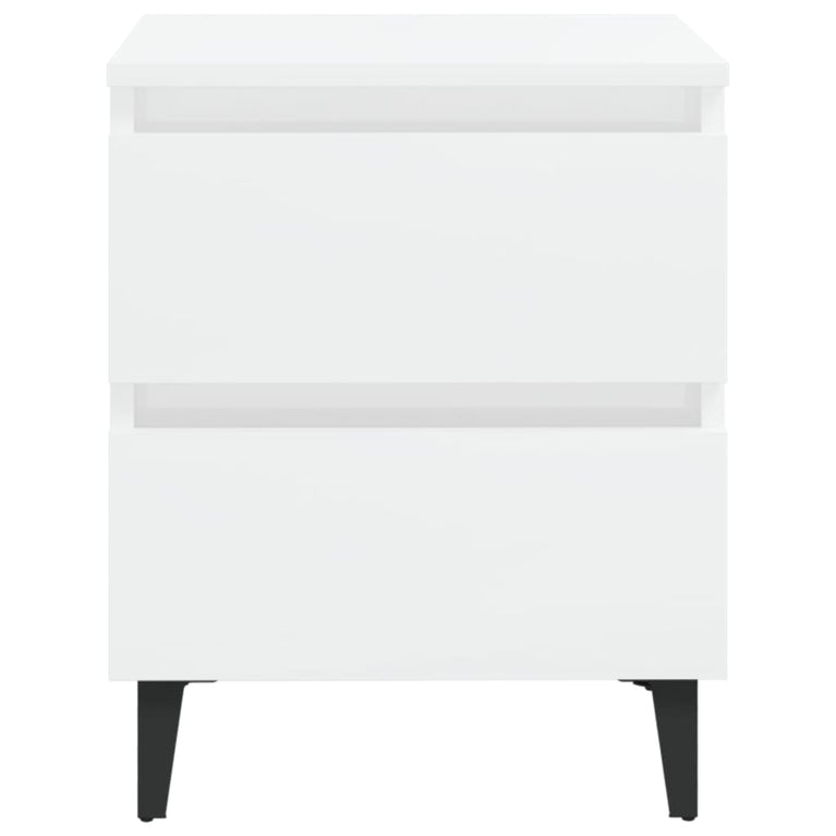 Nachtkastjes 2 st 40x35x50 cm spaanplaat hoogglans wit MeubelReus