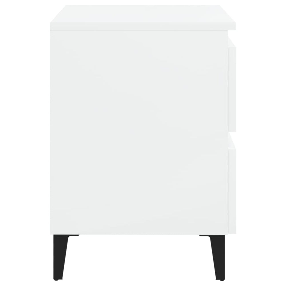 Nachtkastjes 2 st 40x35x50 cm spaanplaat hoogglans wit MeubelReus