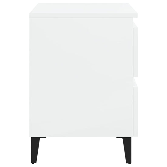 Nachtkastjes 2 st 40x35x50 cm spaanplaat hoogglans wit MeubelReus