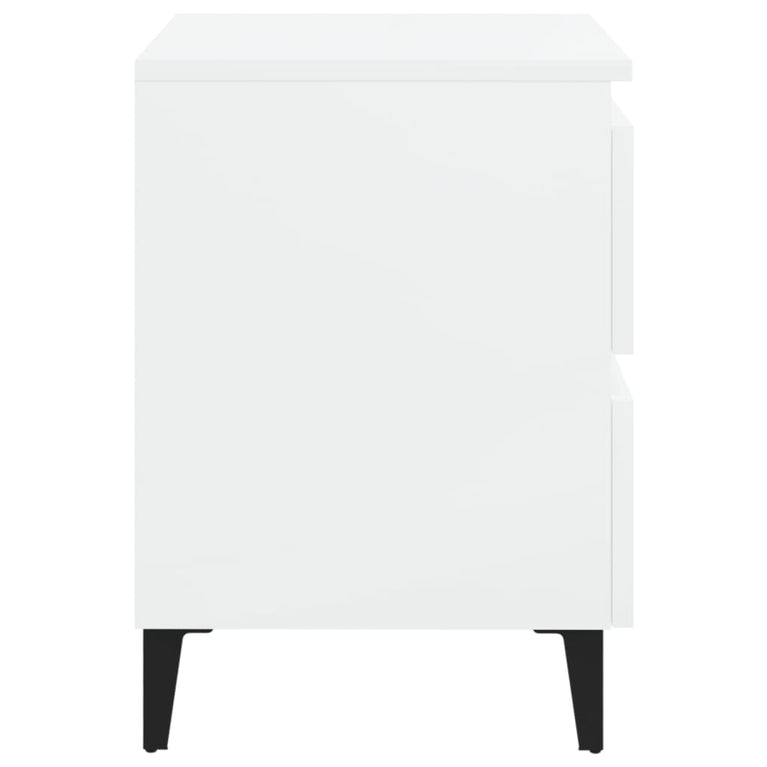 Nachtkastjes 2 st 40x35x50 cm spaanplaat hoogglans wit MeubelReus