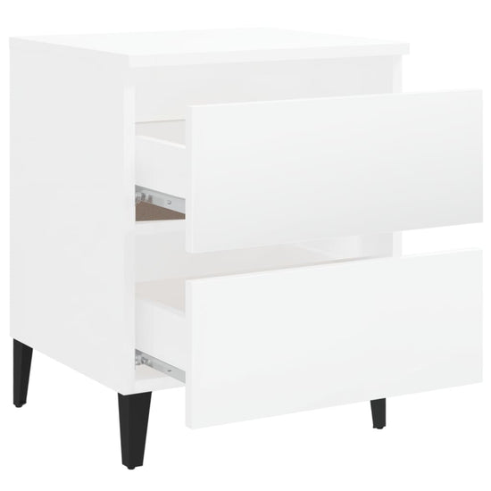 Nachtkastjes 2 st 40x35x50 cm spaanplaat hoogglans wit MeubelReus