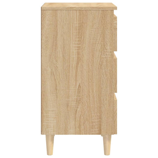 Nachtkastje met houten poten 40x35x69 cm sonoma eikenkleurig MeubelReus