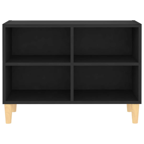 Tv-meubel met massief houten poten 69,5x30x50 cm zwart MeubelReus