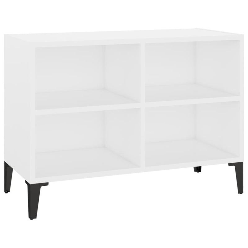 Tv-meubel met metalen poten 69,5x30x50 cm wit MeubelReus