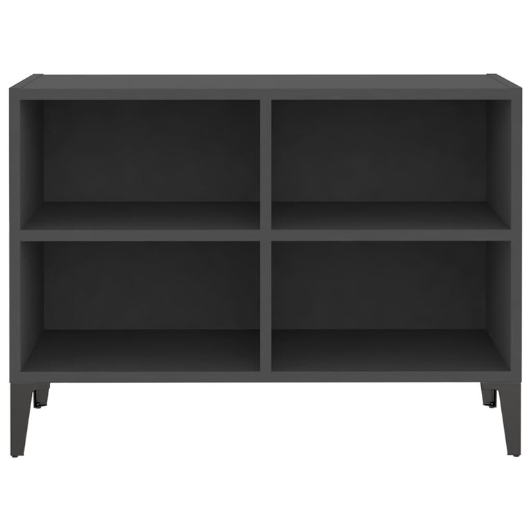 Tv-meubel met metalen poten 69,5x30x50 cm grijs MeubelReus