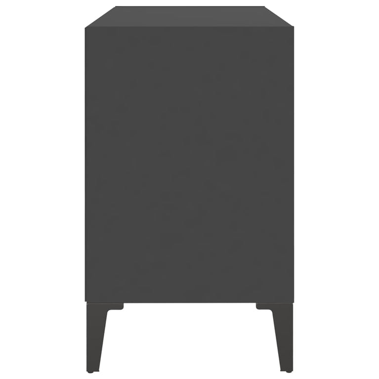 Tv-meubel met metalen poten 69,5x30x50 cm grijs MeubelReus