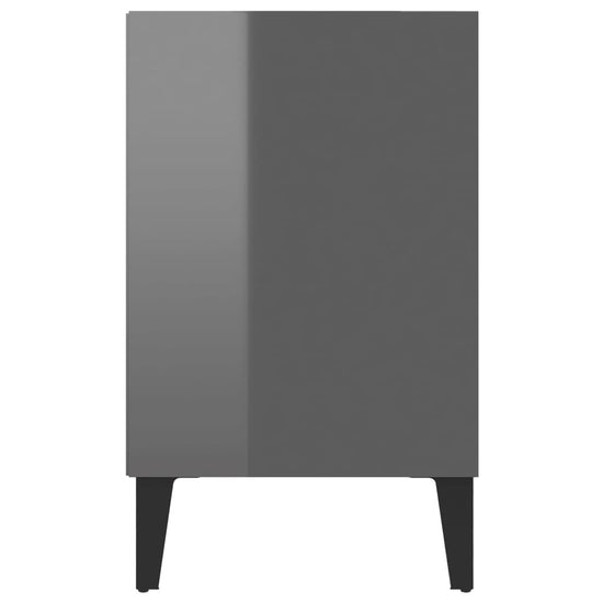 Tv-meubel met metalen poten 103,5x30x50 cm hoogglans grijs MeubelReus