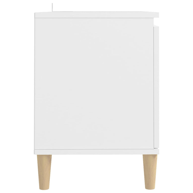 Tv-meubel met massief houten poten 103,5x35x50 cm wit MeubelReus