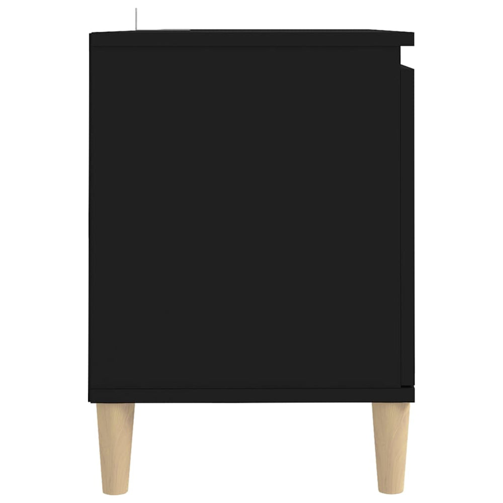 Tv-meubel met massief houten poten 103,5x35x50 cm zwart MeubelReus