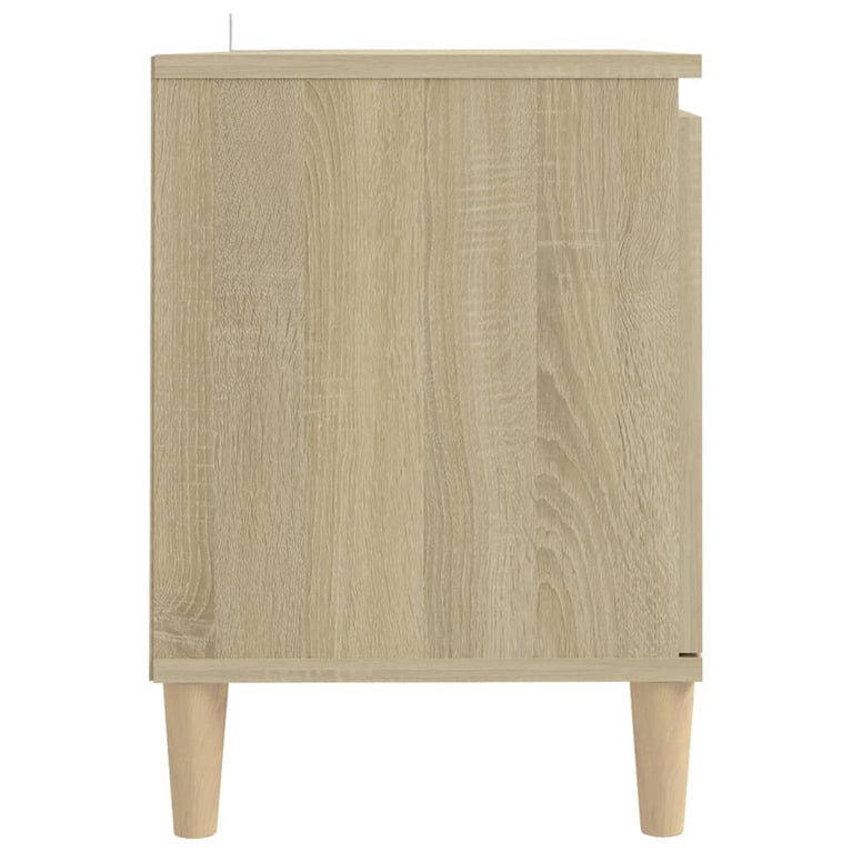 Tv-meubel met houten poten 103,5x35x50 cm sonoma eikenkleurig