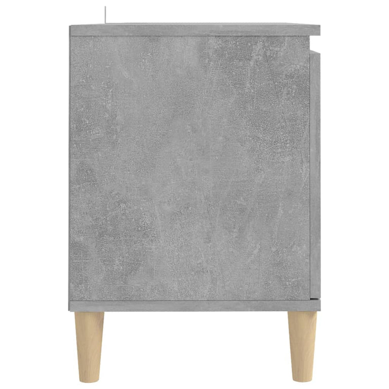 Tv-meubel met massief houten poten 103,5x35x50 cm betongrijs MeubelReus