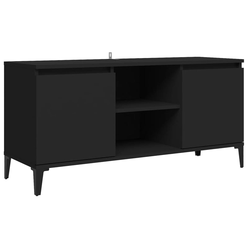 Tv-meubel met metalen poten 103,5x35x50 cm zwart MeubelReus
