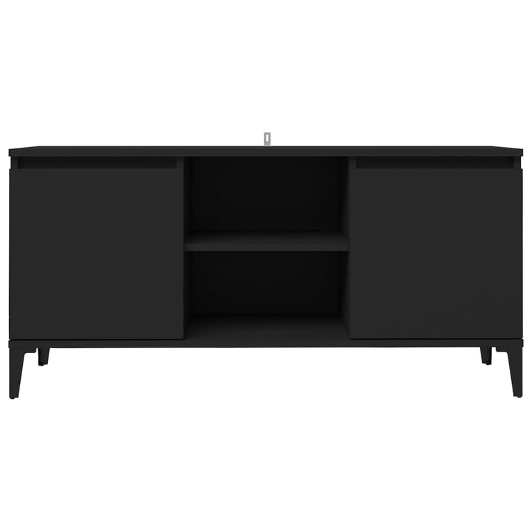 Tv-meubel met metalen poten 103,5x35x50 cm zwart MeubelReus