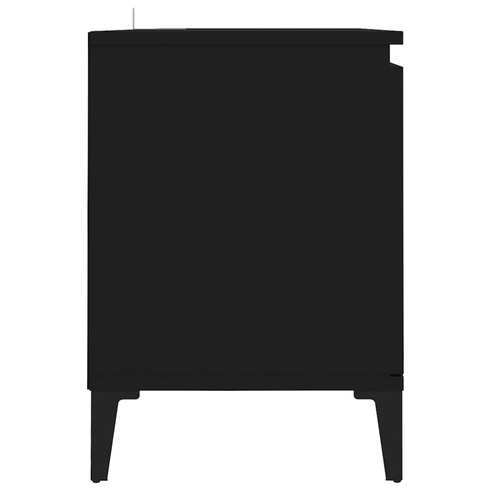 Tv-meubel met metalen poten 103,5x35x50 cm zwart MeubelReus