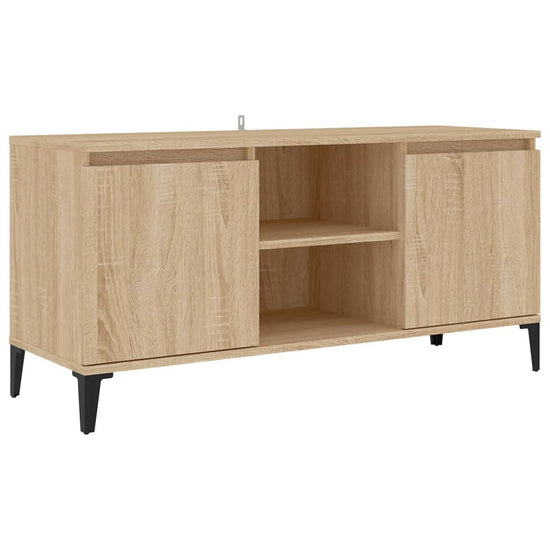 Tv-meubel met metalen poten 103,5x35x50 cm sonoma eikenkleurig MeubelReus
