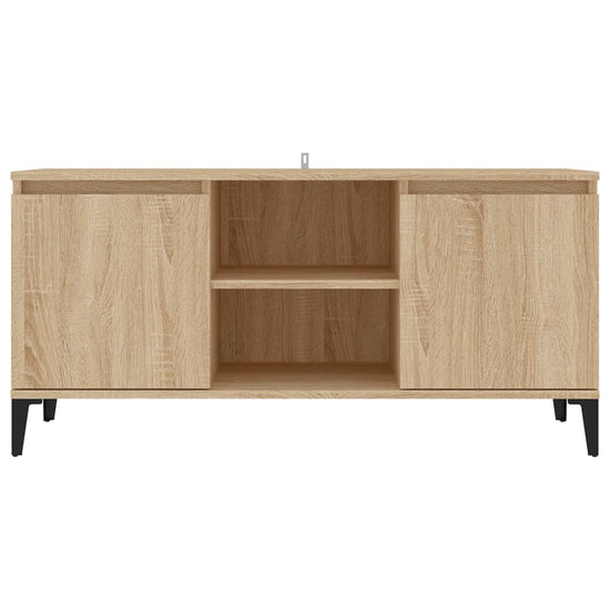 Tv-meubel met metalen poten 103,5x35x50 cm sonoma eikenkleurig MeubelReus