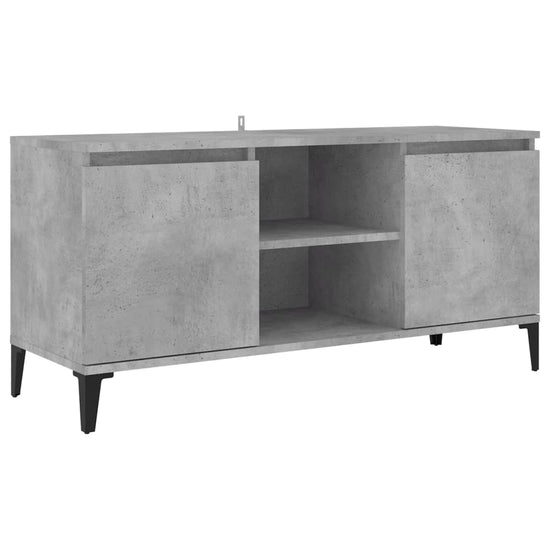 Tv-meubel met metalen poten 103,5x35x50 cm betongrijs MeubelReus
