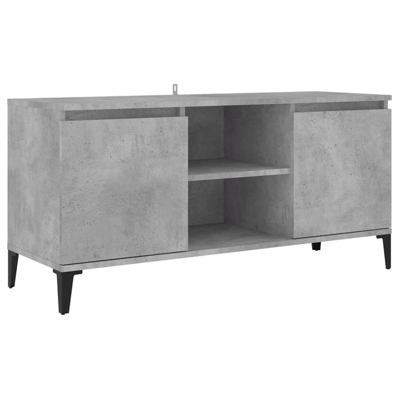 Tv-meubel met metalen poten 103,5x35x50 cm betongrijs MeubelReus