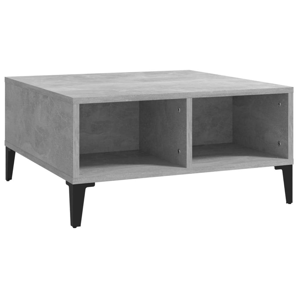 Salontafel 60x60x30 cm spaanplaat betongrijs MeubelReus