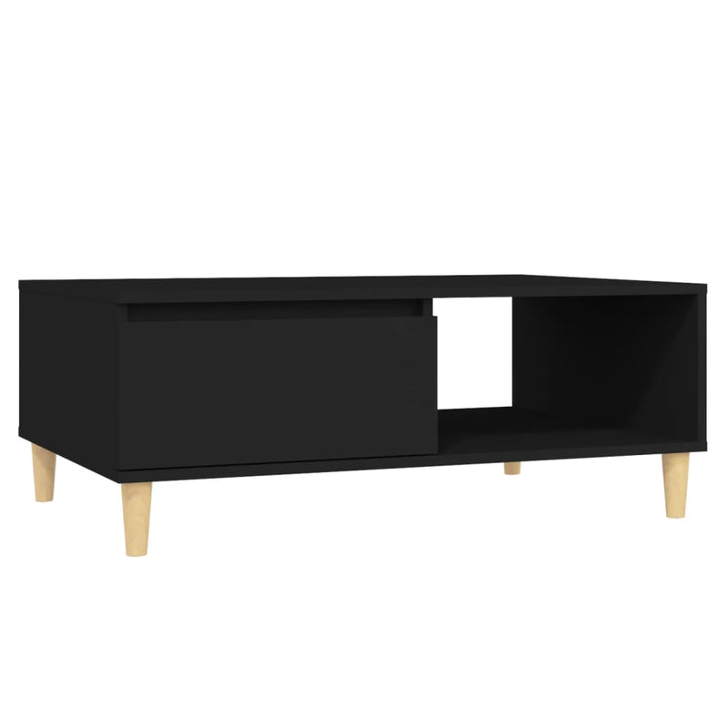 Salontafel 90x60x35 cm spaanplaat zwart MeubelReus