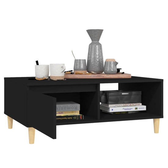 Salontafel 90x60x35 cm spaanplaat zwart MeubelReus