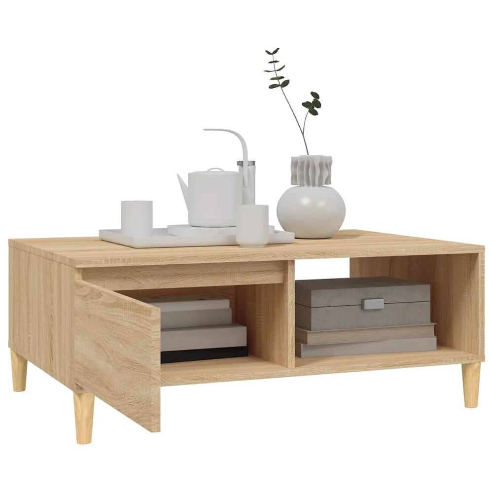 Salontafel 90x60x35 cm spaanplaat sonoma eikenkleurig MeubelReus