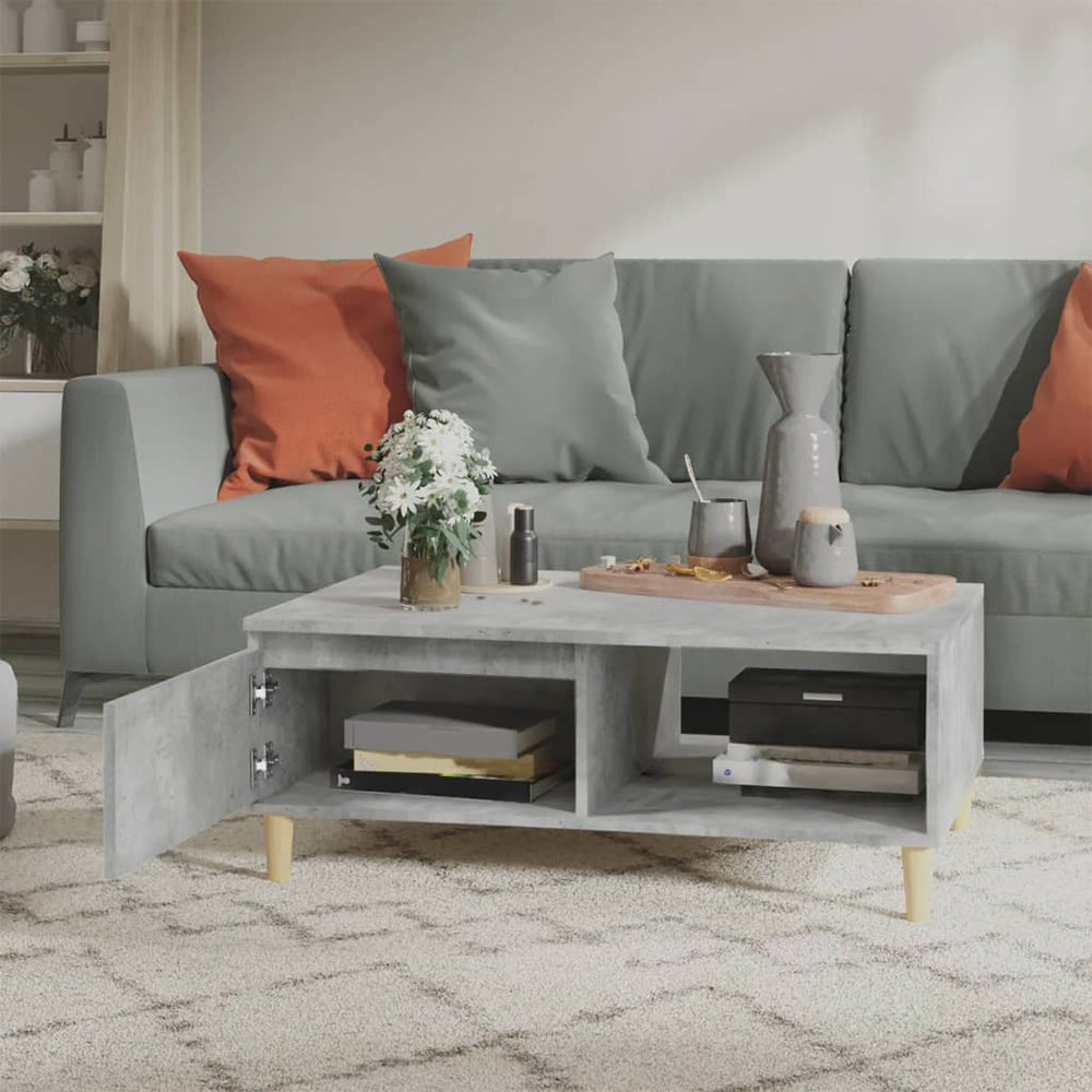 Salontafel 90x60x35 cm spaanplaat betongrijs MeubelReus