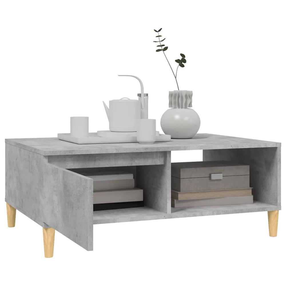 Salontafel 90x60x35 cm spaanplaat betongrijs MeubelReus