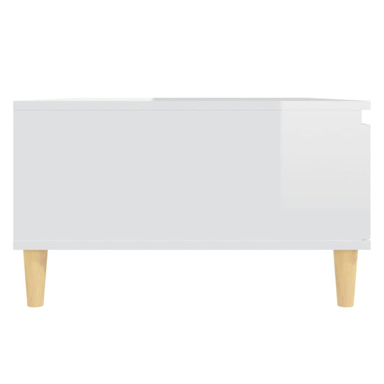 Salontafel 90x60x35 cm spaanplaat hoogglans wit MeubelReus