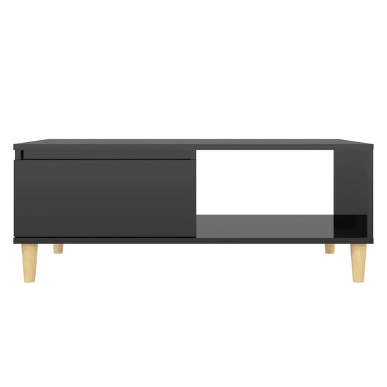 Salontafel 90x60x35 cm spaanplaat hoogglans zwart MeubelReus