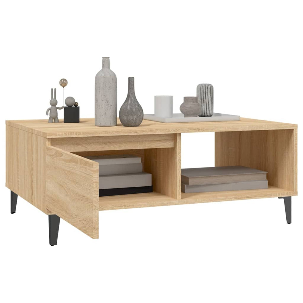 Salontafel 90x60x35 cm spaanplaat sonoma eikenkleurig MeubelReus