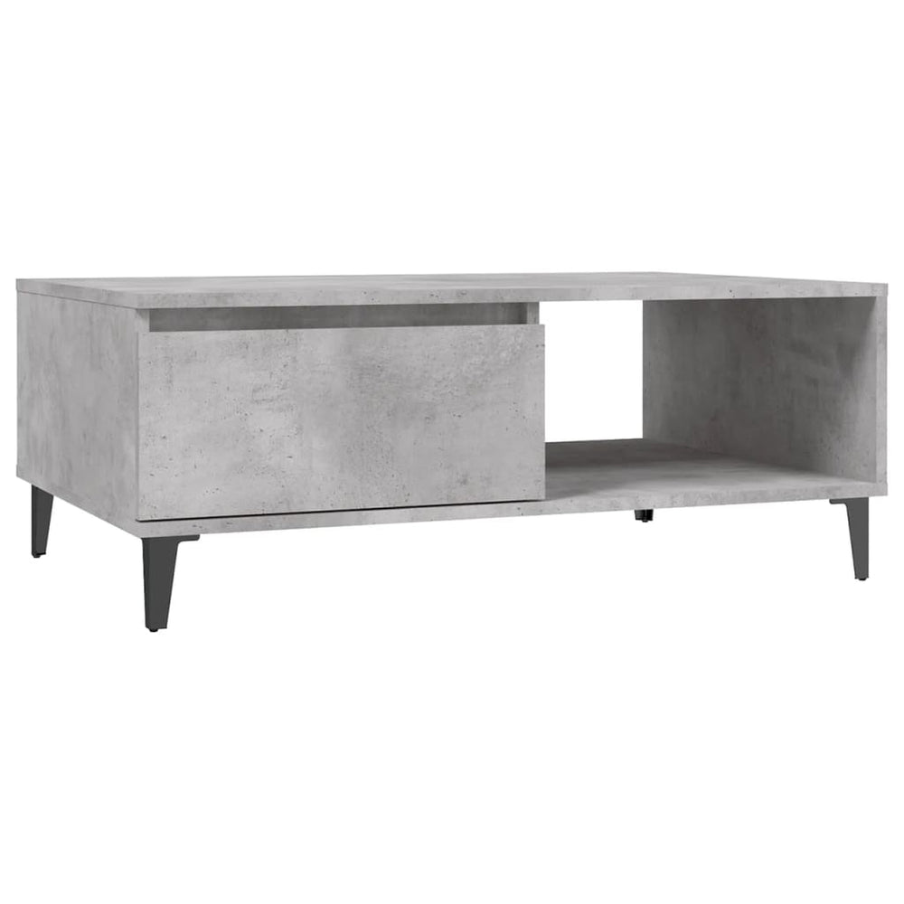 Salontafel 90x60x35 cm spaanplaat betongrijs MeubelReus