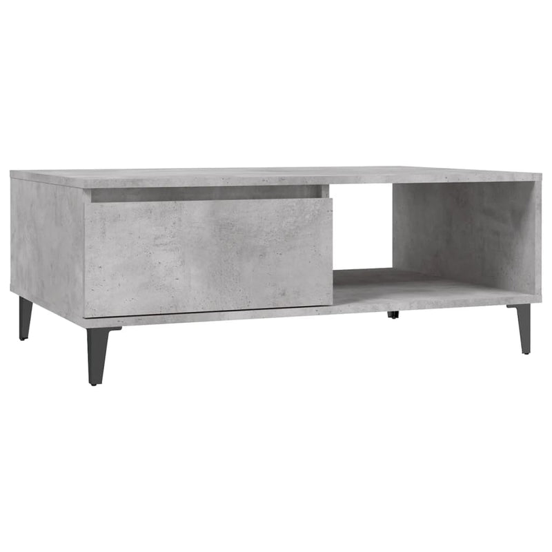 Salontafel 90x60x35 cm spaanplaat betongrijs MeubelReus