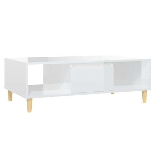 Salontafel 103,5x60x35 cm spaanplaat hoogglans wit MeubelReus