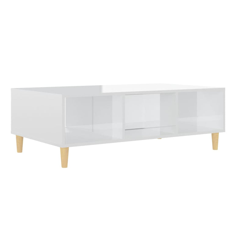 Salontafel 103,5x60x35 cm spaanplaat hoogglans wit MeubelReus