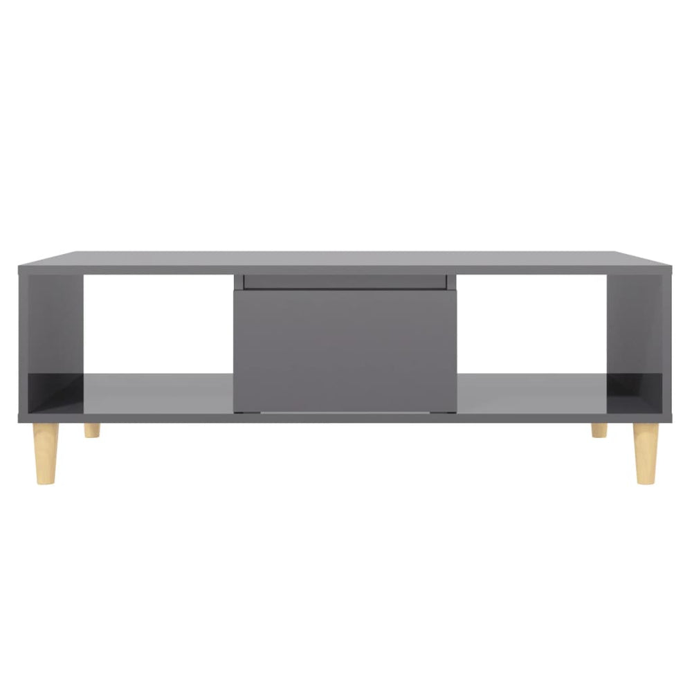 Salontafel 103,5x60x35 cm spaanplaat hoogglans grijs MeubelReus