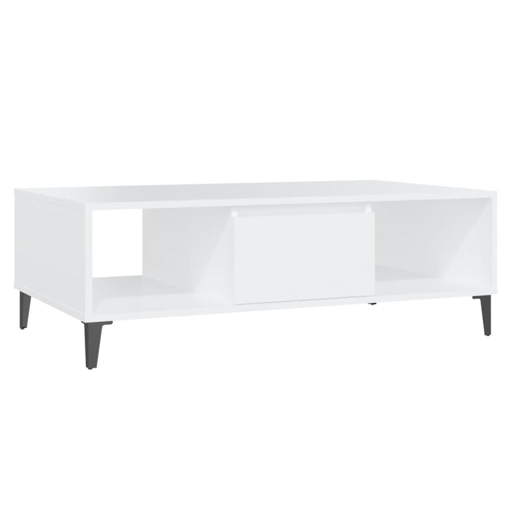 Salontafel 103,5x60x35 cm spaanplaat wit MeubelReus