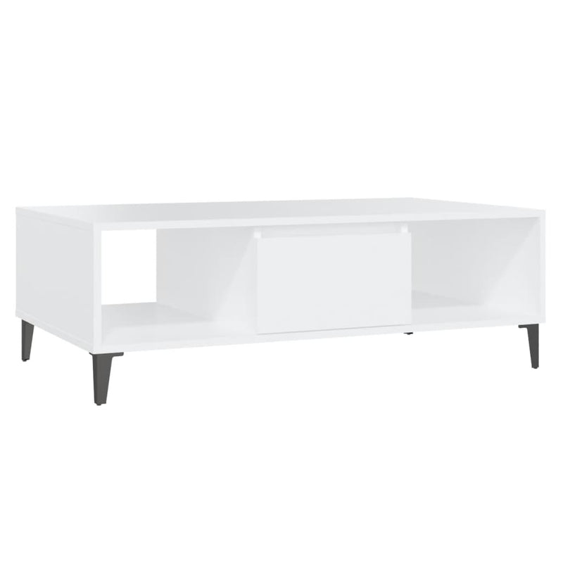 Salontafel 103,5x60x35 cm spaanplaat wit MeubelReus