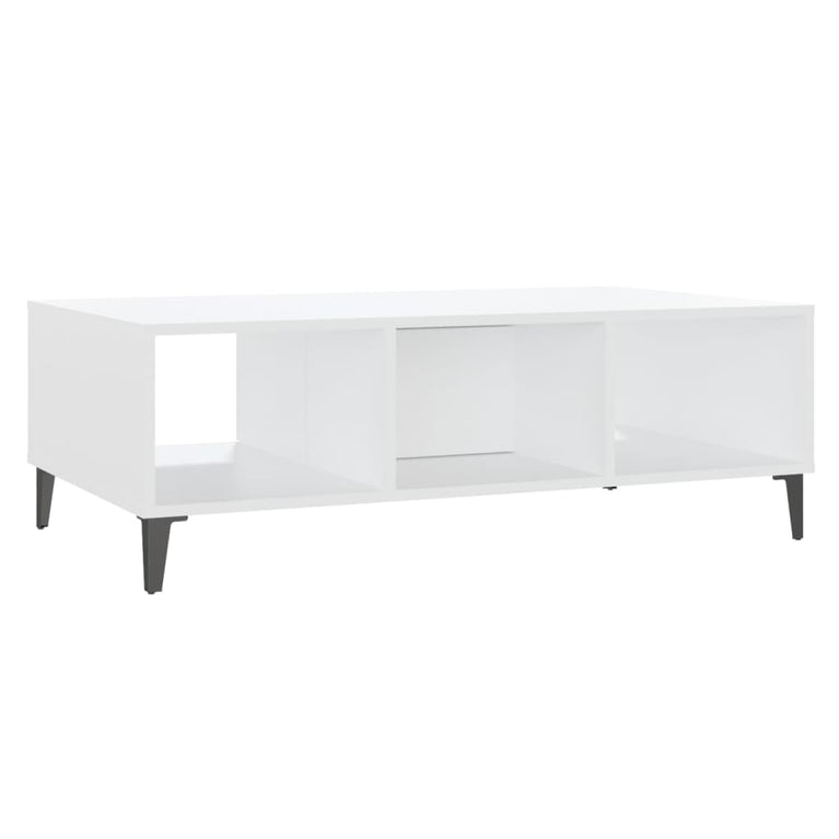 Salontafel 103,5x60x35 cm spaanplaat wit MeubelReus