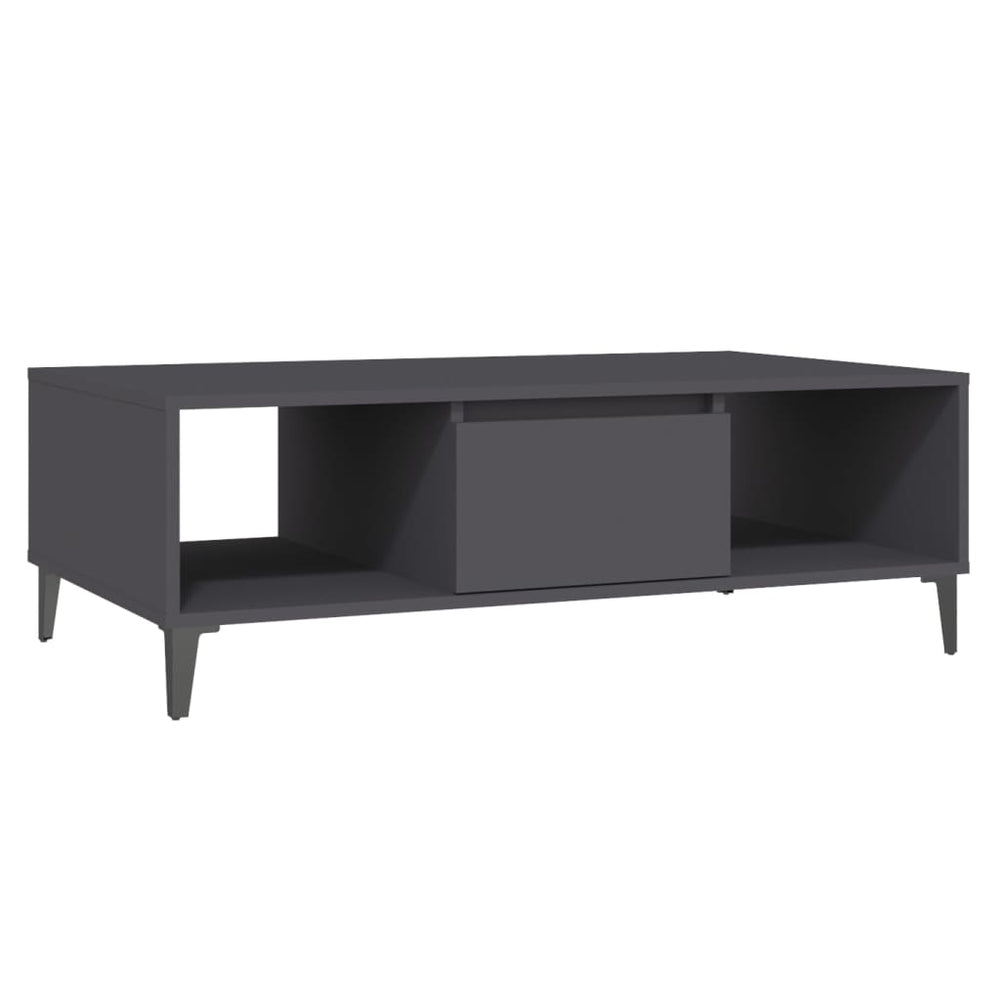 Salontafel 103,5x60x35 cm spaanplaat grijs MeubelReus