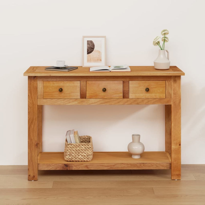 Wandtafel 110x35x75 cm massief eikenhout MeubelReus