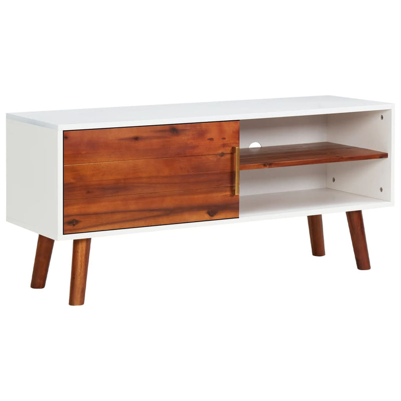 Tv-meubel 110x35x50 cm massief acaciahout en MDF MeubelReus