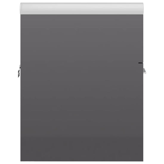 Wastafelkast met ingebouwde wastafel spaanplaat hoogglans grijs MeubelReus