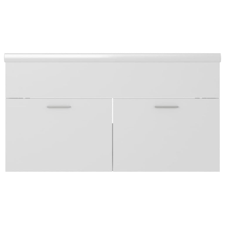 Wastafelkast met ingebouwde wastafel spaanplaat wit