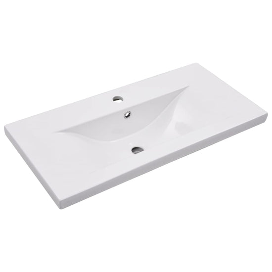 Wastafelkast met ingebouwde wastafel spaanplaat wit MeubelReus