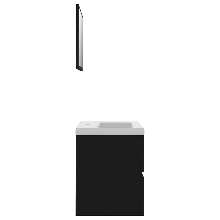 Badkamermeubelset spaanplaat zwart