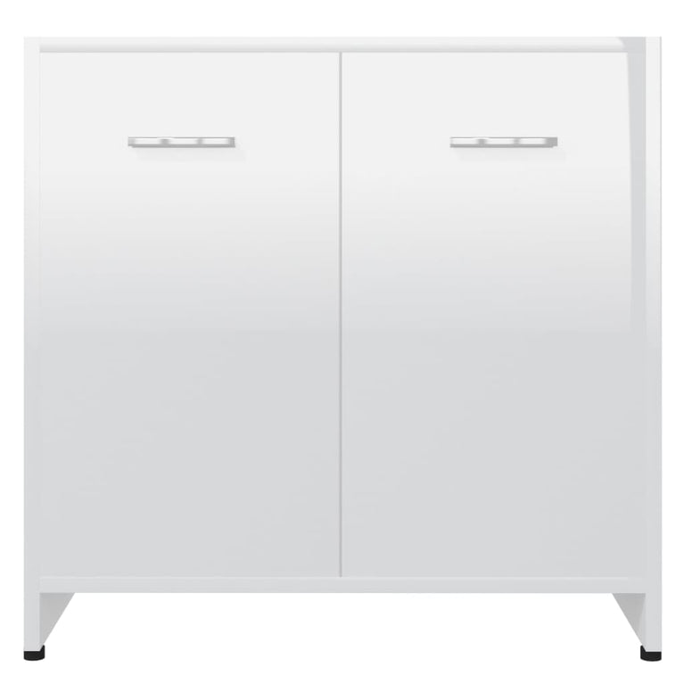 4-delige Badkamermeubelset hoogglans wit