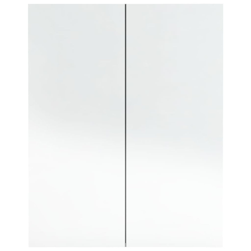 Badkamerkast met spiegel 60x15x75 cm MDF grijs MeubelReus