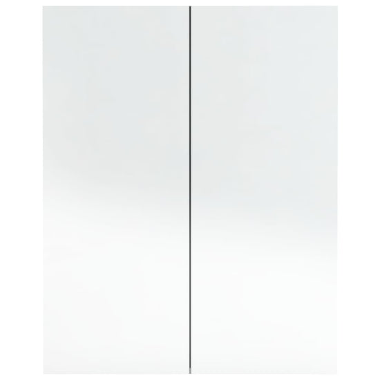 Badkamerkast met spiegel 60x15x75 cm MDF grijs MeubelReus