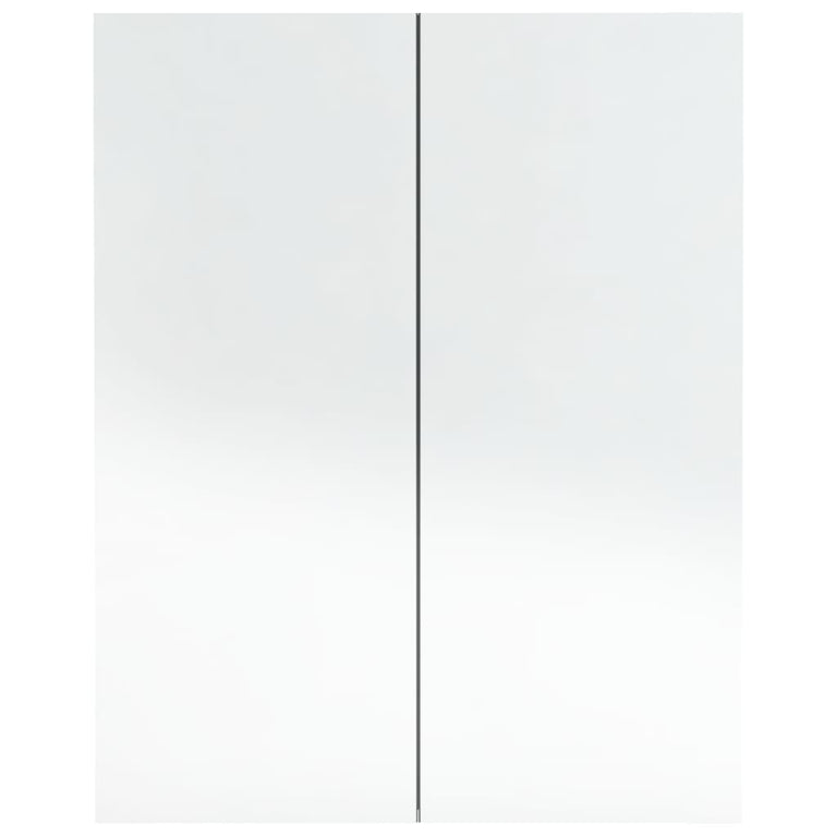 Badkamerkast met spiegel 60x15x75 cm MDF grijs MeubelReus
